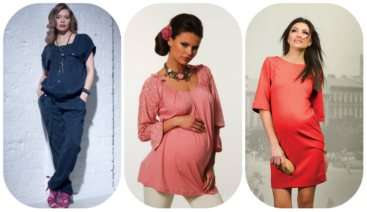 Цветовая палитра модной одежды для беременных